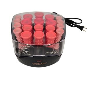 Conair Curls & Waves Multi-Size Hot Rollers Curlers 20 HS83R Pink and Coral